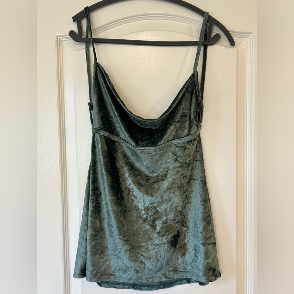NWT Free People All Night Velvet Tunic Evergreen - Picture 4 of 10